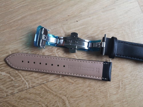 Svart Läderarmband 22mm