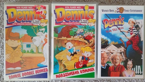 Dennis - Yankee Doodle Dennis, Marsianerna Kommer, Slår Till Igen (VHS)