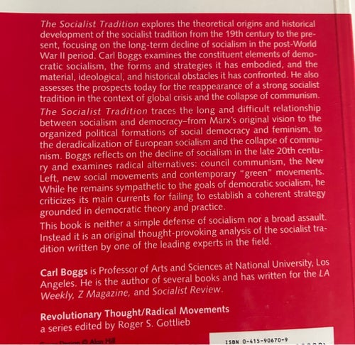 The Socialist Tradition: From Crisis to Decline av Carl Boggs, 1995