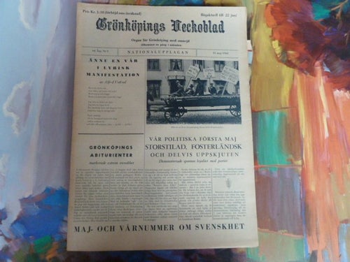 GRÖNKÖPINGS VECKOBLAD, 1965 MAJ 15 , TIDNING