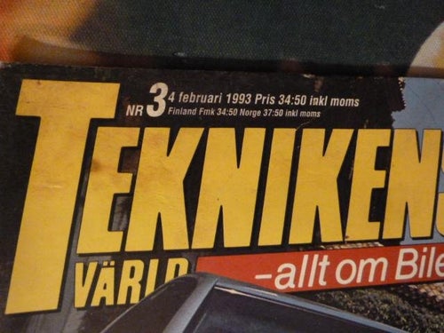 TEKNIKENS VÄRLD, NR 3-1993, TIDNING