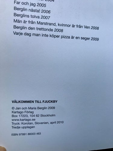 VÄLKOMMEN TILL FJUCKBY Jan & Maria Berglin 2010