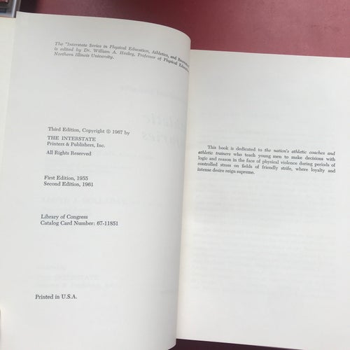 TREATMENT AND PREVENTION OF ATHLETIC INJURIES Joseph Dolan 1967