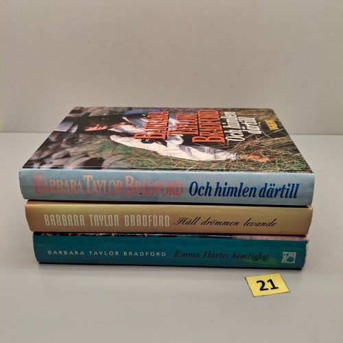 Barbara Taylor Bradford x3 Bokpaket med hårdpärm - Se bilder för titlar