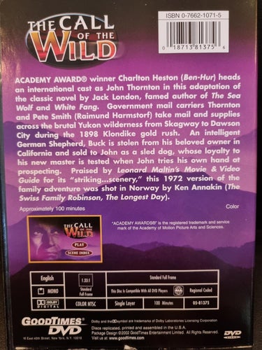 The Call of the Wild / Skriet från vildmarken (1972) Ken Annakin,Charlton Heston