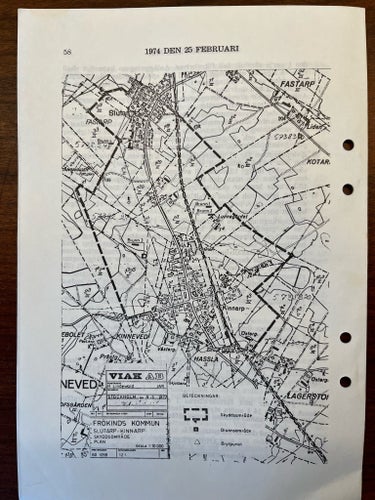 Kungörelse grundvattentäkt Kinnarp, Slutarp, Kinneved. Med karta.