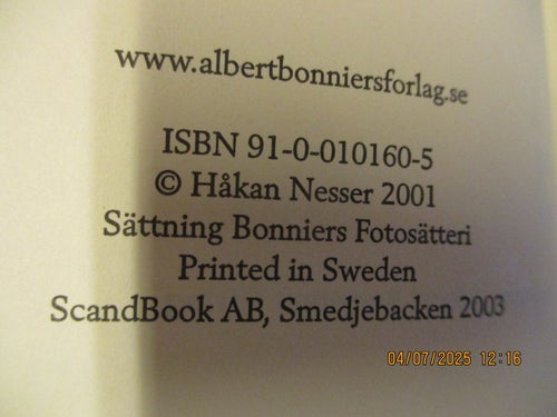 Håkan Nesser - Svalan, Katten , Rosen , Döden
