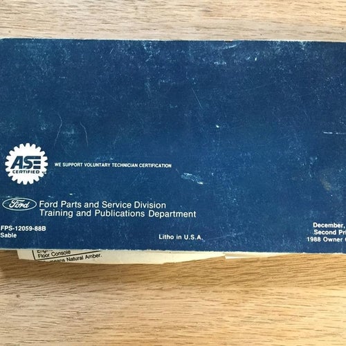 1988 Mercury Sable Owner Guide