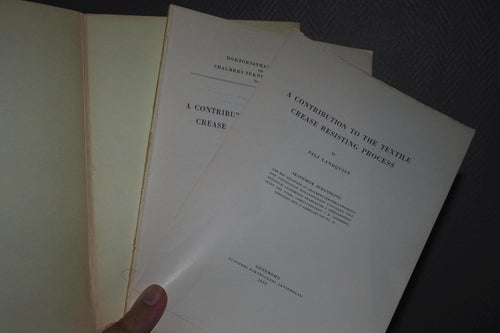 A contribution to the textile crease resisting process 1960