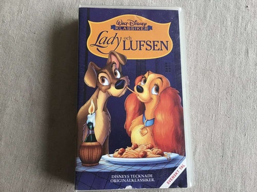LADY OCH LUFSEN VHS SVENSKT TAL WALT DISNEY