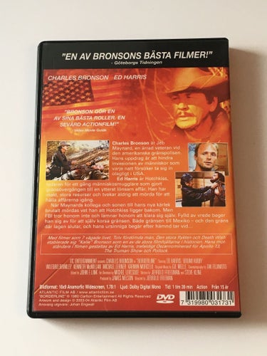 Border line (Charles Bronson, 1980). Beg. DVD