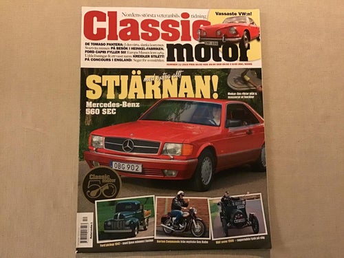 CLASSIC MOTOR NR 12 2019 MERCEDES 560 SEC,NORTON,VW KARMANN,DE TOMASO PANTERA