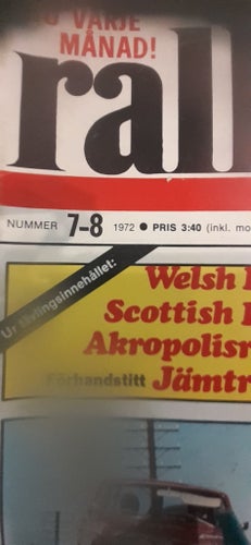 Motortidning, Rally i Bild & Sportscar, 1972
