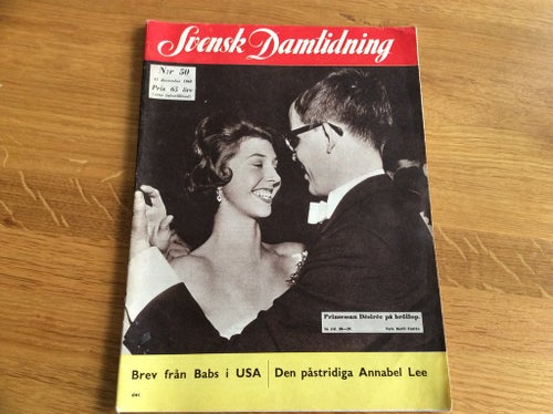 Svensk Damtidning nr 50 1960 Prinssesan Margaret ,Alice Babs i USA ,Mode,Harald
