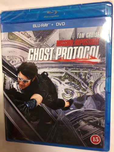 BLU-RAY + DVD Mission Impossible Ghost Protocol Tom Cruise INPLASTAD