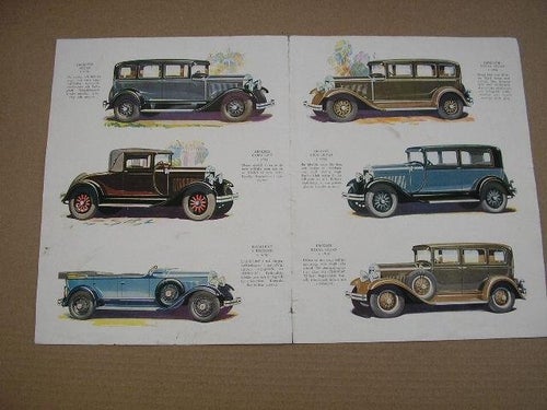 Försäljningsbroschyr STUDEBAKER och ERSKINE tryckt 1929