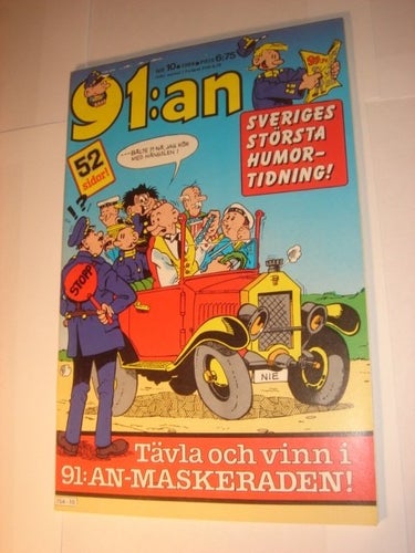 91:an (svensk) NY OLÄST Nr 10 1984 m Adresslapp