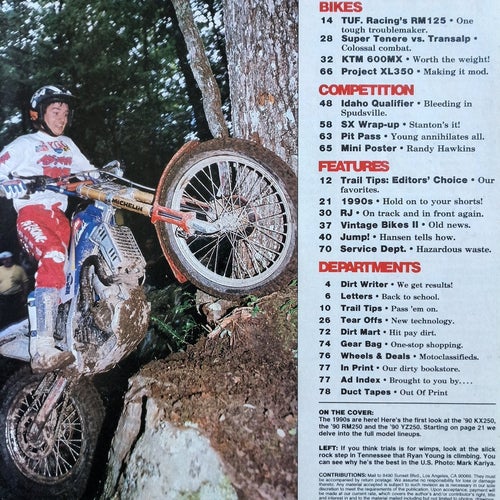 Dirt Rider Magazine - September 1989
