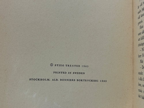 Dvärgarna av Stieg Trenter. Bok. Very good plus