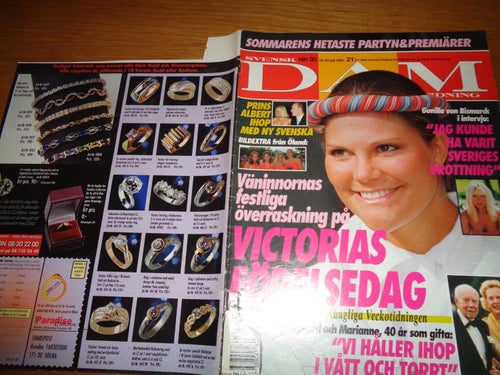Svensk Dam 30-01 Zarah Leander,Sigvard Bernadott, Prinsessan Victoria,Arne Weiss