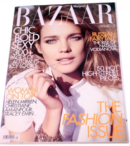 Harper's Bazaar (UK edition) September 2009-Natalia Vodianova-Large issue-NEW