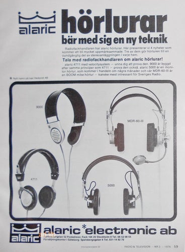 ALARIC ELECTRONIC AB, HI-FI TIDNINGSANNONS 1976