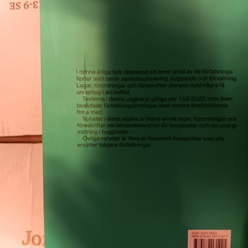 Författningshandbok för Byggsektorn 2022/23