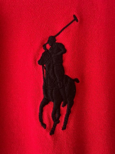 Polo by Ralph Lauren röd pikétröja, storlek L/G
