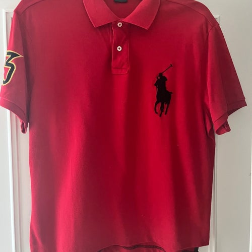 Polo by Ralph Lauren röd pikétröja, storlek L/G