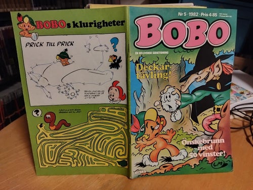Bobo 1982 nr 5 VG+ Cecilia Anolow David Törngren Annika Andersson Martin Svensso