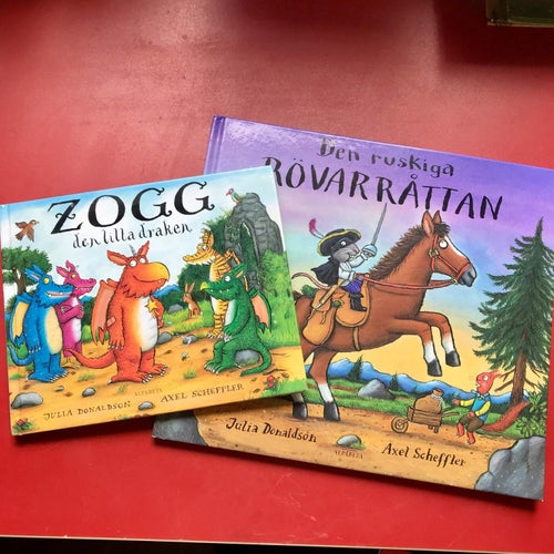 ZOGG DEN LILLA DRAKEN + DEN RUSKIGA RÖVARRÅTTAN Julia Donaldson Axel Scheffler