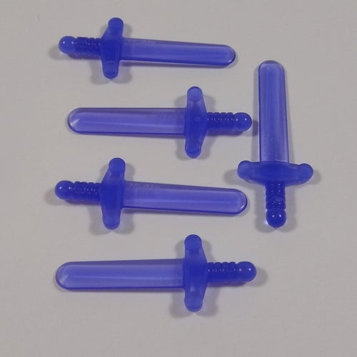5st Bitar - Svärd - Trans-Purple - 3,1cm - Lego