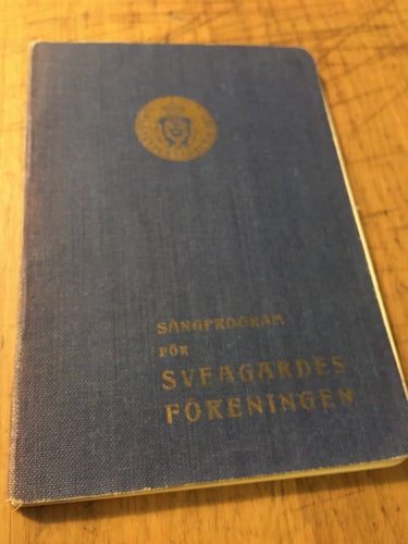 Sångprogram för Sveagardes Föreningen 1934
