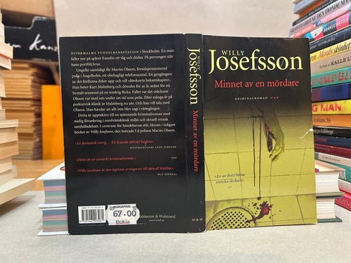 Minnet av en mördare kriminalroman av Willy Josefsson, Very G+