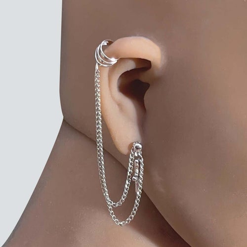 Piercing, kors & kedja, Hard-rock/metal (sommar-accessoar, nickelfri, ny)