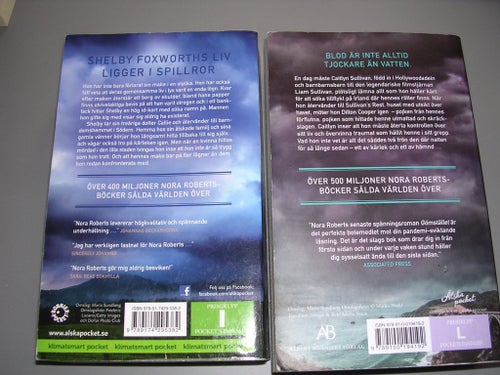 Spänning Sommar-Höstläsning Nora Roberts Pocket 8 st