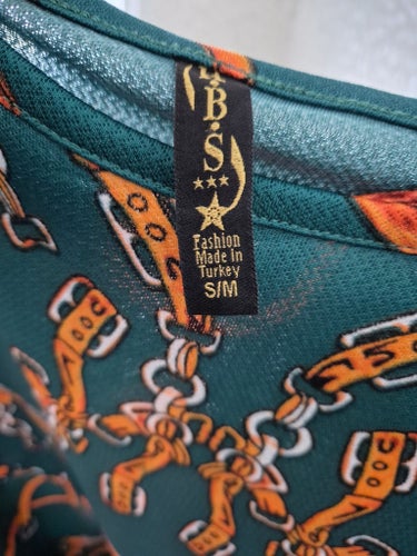 B S Fashion grön klänning, storlek S/M