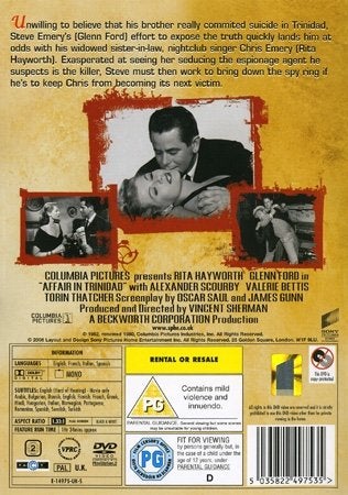Affair In Trinidad (1952) Vincent Sherman med Rita Hayworth och Glen Ford.