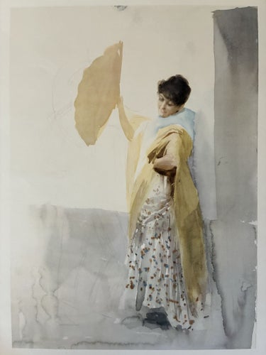 Anders Zorn, litografiskt tryck efter akvarell fr 1952! ”Kurtis”