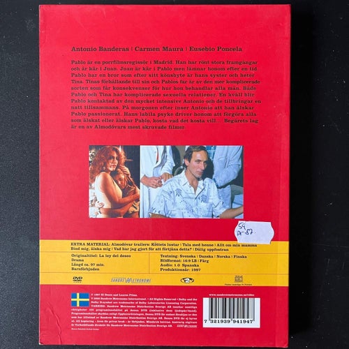 BEGÄRETS LAG. PEDRO ALMODÓVAR. DIGI DVD DRAMA -87