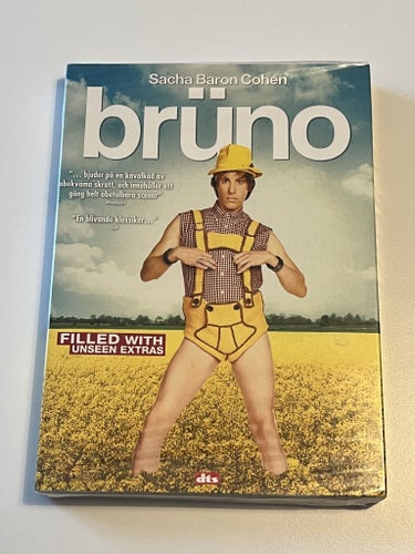 Brüno (Sacha Baron Cohen, 2009). Inplastad DVD