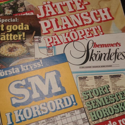 Hemmets Veckotidning Nr 24, 1987, stort reportage med Christina schollin