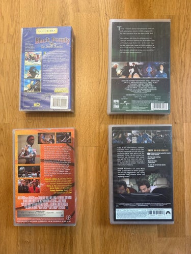 VHS-filmer: Black Beauty, Timecop 2, Juwanna Mann, Håll Käften!