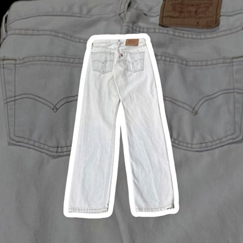 Vintage Levi's 505 W27 L30 – Made in UK – 90-tal, superljus tvätt