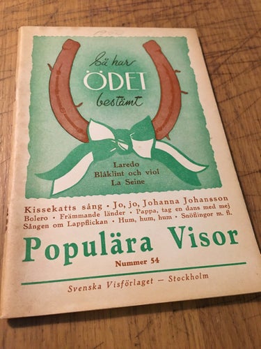 Så har ödet bestämt - Populära visor Nummer 54