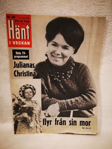 Hänt I Veckan Nr 38, 19 sept. 1969 Julianas Christina flyr från sin mor