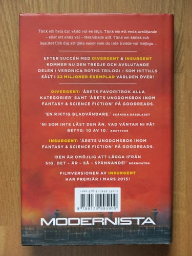 Allegiant av Veronica Roth, 2015