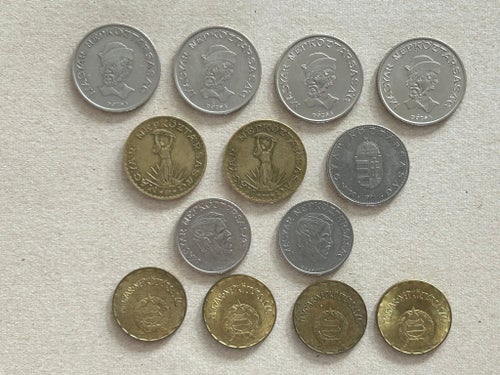 Ungern olika mynt forint