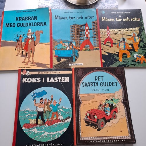 Tintins Äventyr - Hergé - Alla är första upplagan