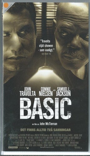 BASIC - JOHN TRAVOLTA ( VHS !! - SVENSKT TEXT )